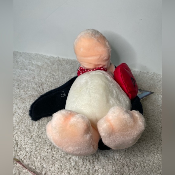 Dakin Opus Penguin Lust Plush TOY Stuffed Bloom County 1984 Heart Bow Tie W/ Tag - Picture 5 of 10